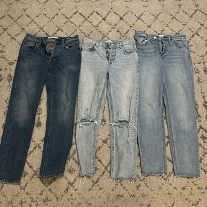 3 PAIRS - DENIM FORUM - YOKO HIGH RISE SLIM - size 26